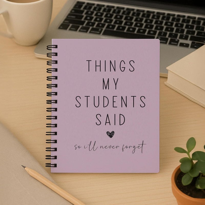 bitCNY Teacher Gift Spiral Notebook Lavender, Thank You Gift for Teacher, Teacher Appreciation Gifts, Keepsake Journal, Teacher Notebooks for School Supplies, Home & Office, Spiral Bound 5.5x8.5 - Image 3
